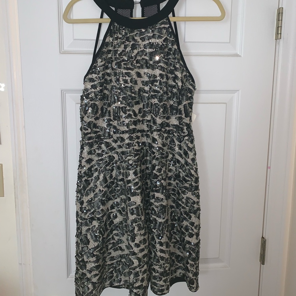 Sequin Fit n Flare Dress